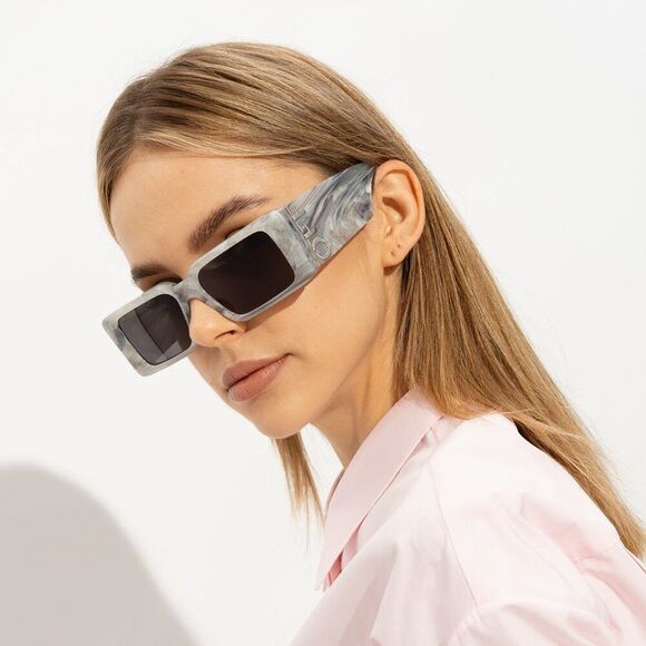Off-White MILANO Women Sunglasses Marble Grey Square OERI097 0807 NEW AUTHENTIC main image 4